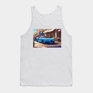 A Bugatti in front of a French restaurant Tank Top